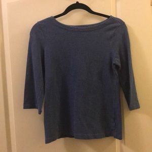 Blue 3/4 length blouse